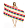 OEM Double Velvet Beach Towel, Wholesale Sand Free Print Beach Towel with a Travel Bag/