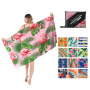 OEM Double Velvet Beach Towel, Wholesale Sand Free Print Beach Towel with a Travel Bag/