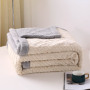 Hot sale double layer fleece can be customized reverse color thickened warm fluffy lamb fleece blanket for bedroom