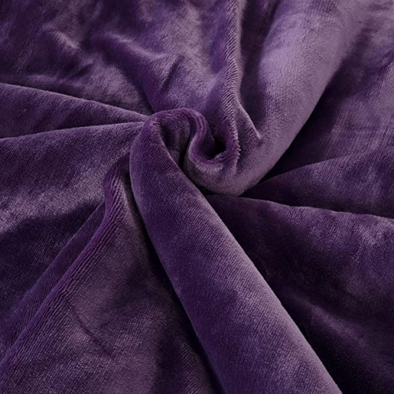 Soft Warm Coral Fleece Blanket Flannel Plush Throw Blankets On Sofa Bed Travel Light Thin Mechanical Wash Solid Color Bedspread