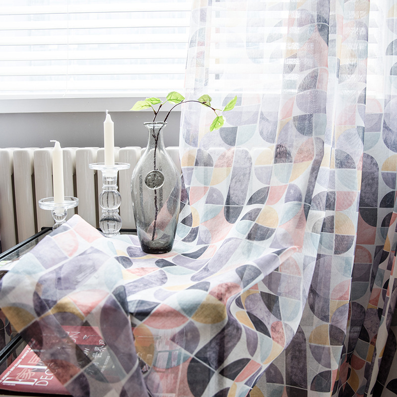 European Home Accessories Online Sale Living Room Printed Sets Curtain