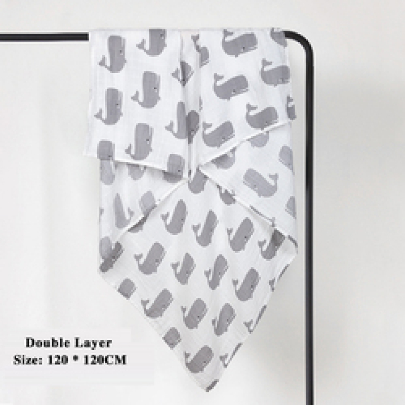 Double Layer Swaddle Newborn Baby Blanket, Customised Polar Bear Lightweight Best Gift Shower Baby Blanket/