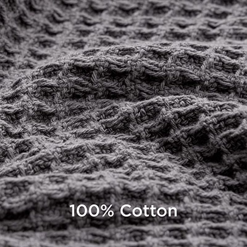 Washable Waffle Bamboo Fiber Muslin Throw Blankets for Sofa Bed Air Condition Quilt Kids Adults Bedding Coverlet