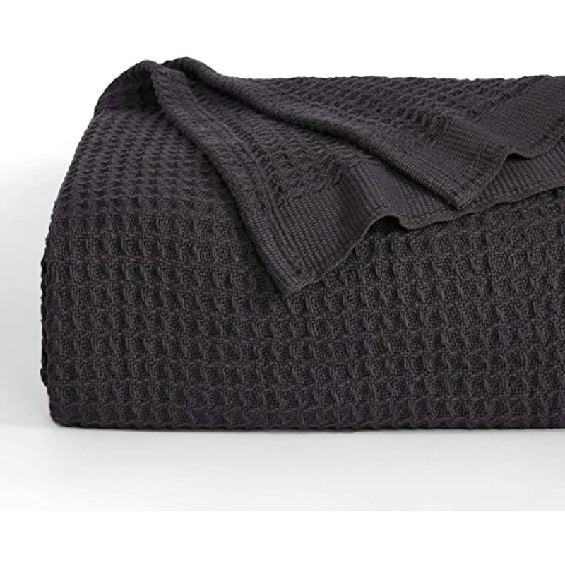 Washable Waffle Bamboo Fiber Muslin Throw Blankets for Sofa Bed Air Condition Quilt Kids Adults Bedding Coverlet