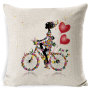 Custom Flower Fairy Cushion Cover,  Linen Super Soft Cushion Cover /