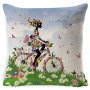 Custom Flower Fairy Cushion Cover,  Linen Super Soft Cushion Cover /