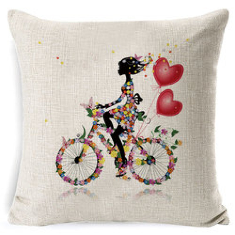 Custom Flower Fairy Cushion Cover,  Linen Super Soft Cushion Cover /