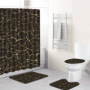 Marble Shower Curtain Sets With Non-slip Bathroom Rug,Bath Mat,Durable Waterproof Bath Curtain For Bathtub
