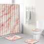 Marble Shower Curtain Sets With Non-slip Bathroom Rug,Bath Mat,Durable Waterproof Bath Curtain For Bathtub
