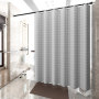 Bathroom Shower Curtain Tarpaulin Set, Bathroom Curtain Thickening Mold Curtain Small Lattice