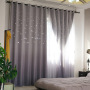 Color Gradually Change Sheer Curtain, European Home Accessories Laser Hollowing Out Curtains Kids Children/
