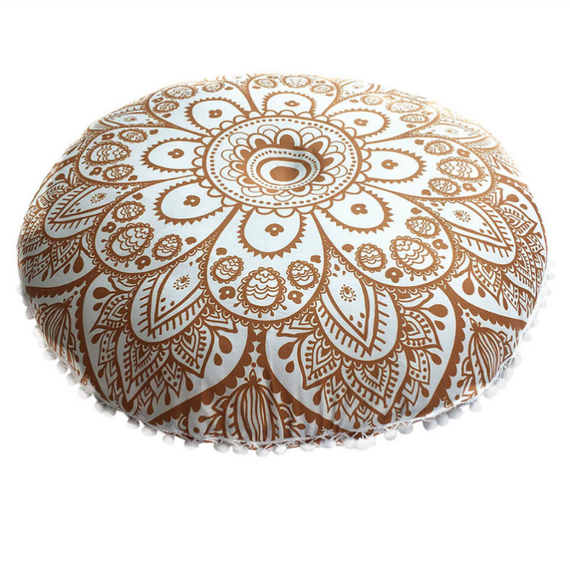 European And American Gradient Flower Digital Printing Cushion Cover, Flower Round Cushion Cover /