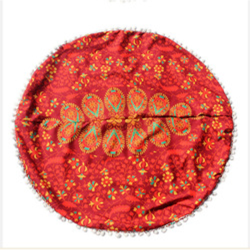 European And American Gradient Flower Digital Printing Cushion Cover, Flower Round Cushion Cover /