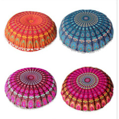 European And American Gradient Flower Digital Printing Cushion Cover, Flower Round Cushion Cover /