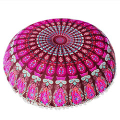 European And American Gradient Flower Digital Printing Cushion Cover, Flower Round Cushion Cover /