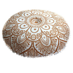 European And American Gradient Flower Digital Printing Cushion Cover, Flower Round Cushion Cover /