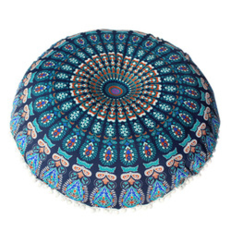 European And American Gradient Flower Digital Printing Cushion Cover, Flower Round Cushion Cover /