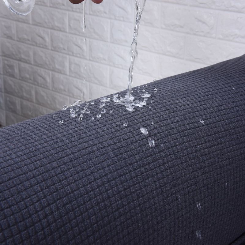 2022 Elasticity Polyester waterproof grey polar fleece Corn kernels pineapple grid sofa Cushion cover set Slipcover cover
