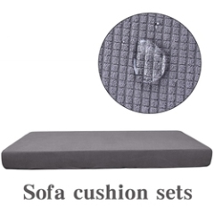 2022 Elasticity Polyester waterproof grey polar fleece Corn kernels pineapple grid sofa Cushion cover set Slipcover cover