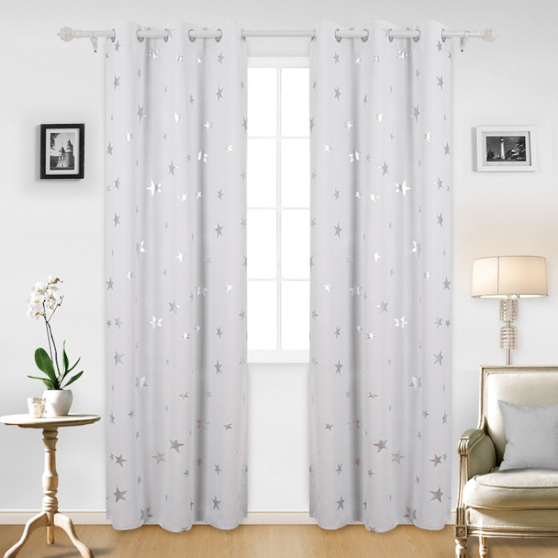 Mercado Mayorista White Window Curtain Blackout, Home Decor Ready Made Grommet Banquet Hall Curtains*