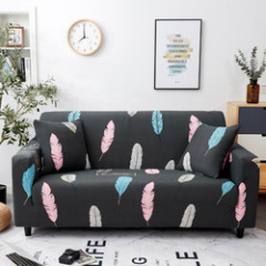Wholesale Geometric Wave Pattern Home Decoration Item Stretch Sofa Cover, Ready Ship Printed L Shape Covers Sofa/