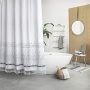 White Shower Curtains Waterproof Thick Solid Bath Curtains For Bathroom