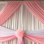 2018 November New Arrival White Pink Backdrop,Swag Drapes For Curtain Wedding Party Decoration/