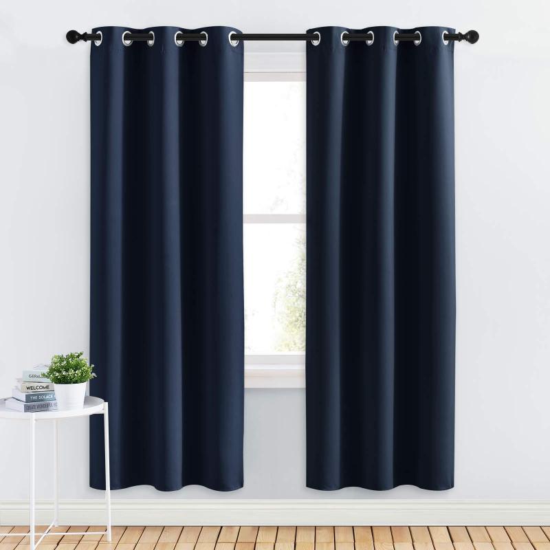 Light grey 100% polyester ring blackout curtain bedroom full blackout curtain panels for bedroom thermal insulated