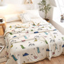 Papa&Mima Cat And Fish Bones Print Summer Throw Blankets Coral Fleece Plaids Multisize Bedsheet Multifunctional Bedspread