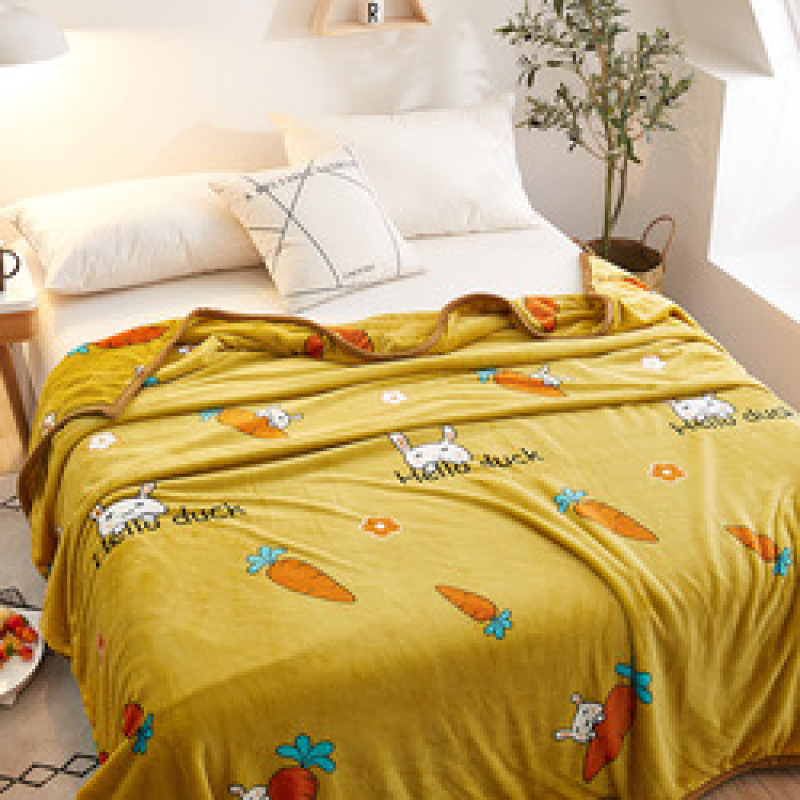 Papa&Mima Cat And Fish Bones Print Summer Throw Blankets Coral Fleece Plaids Multisize Bedsheet Multifunctional Bedspread
