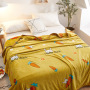 Papa&Mima Cat And Fish Bones Print Summer Throw Blankets Coral Fleece Plaids Multisize Bedsheet Multifunctional Bedspread