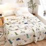Papa&Mima Cat And Fish Bones Print Summer Throw Blankets Coral Fleece Plaids Multisize Bedsheet Multifunctional Bedspread