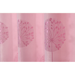 100% Polyester living room Ready Made pink Jacquard fire blackout curtain