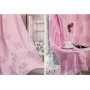 100% Polyester living room Ready Made pink Jacquard fire blackout curtain