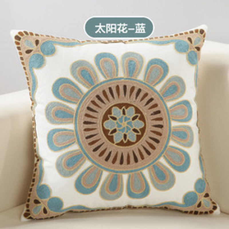 National Style Embroidery Cushion Cover, Floral Pattern Cushion Cover /