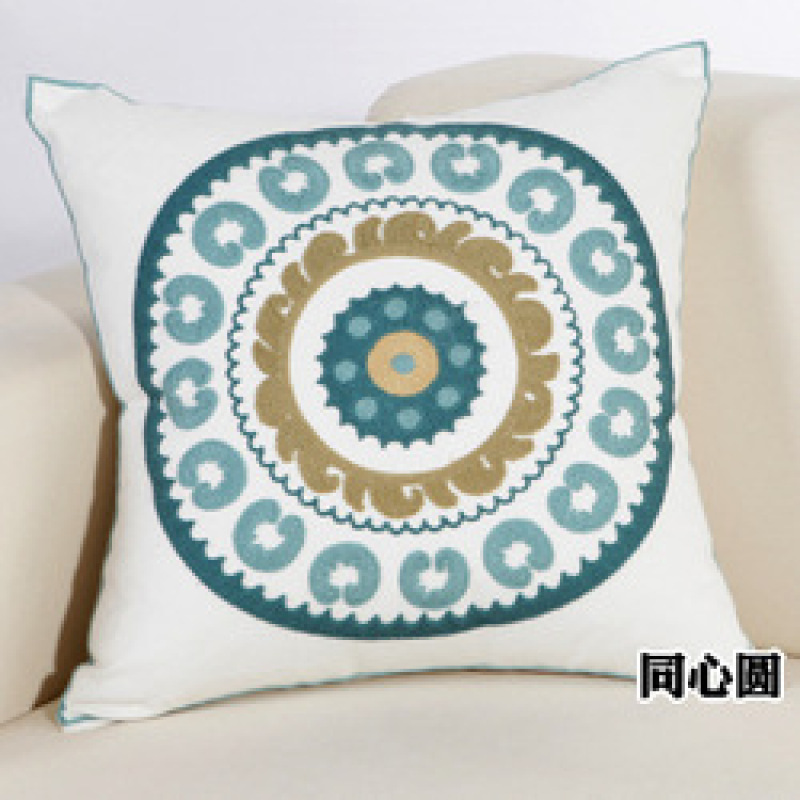 National Style Embroidery Cushion Cover, Floral Pattern Cushion Cover /