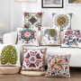 National Style Embroidery Cushion Cover, Floral Pattern Cushion Cover /