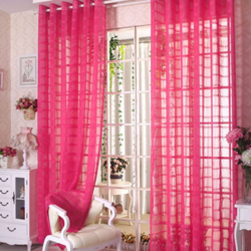 Latest Curtain Fashion Designs Lattice Sheer Cortinas Para Sala, Decorativas Hotel Used Sheer Fabric/