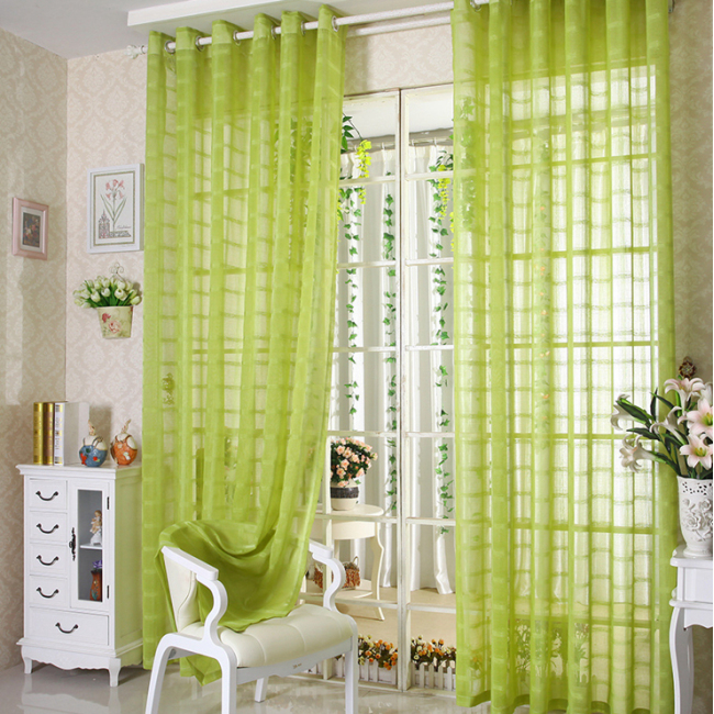 Latest Curtain Fashion Designs Lattice Sheer Cortinas Para Sala, Decorativas Hotel Used Sheer Fabric/