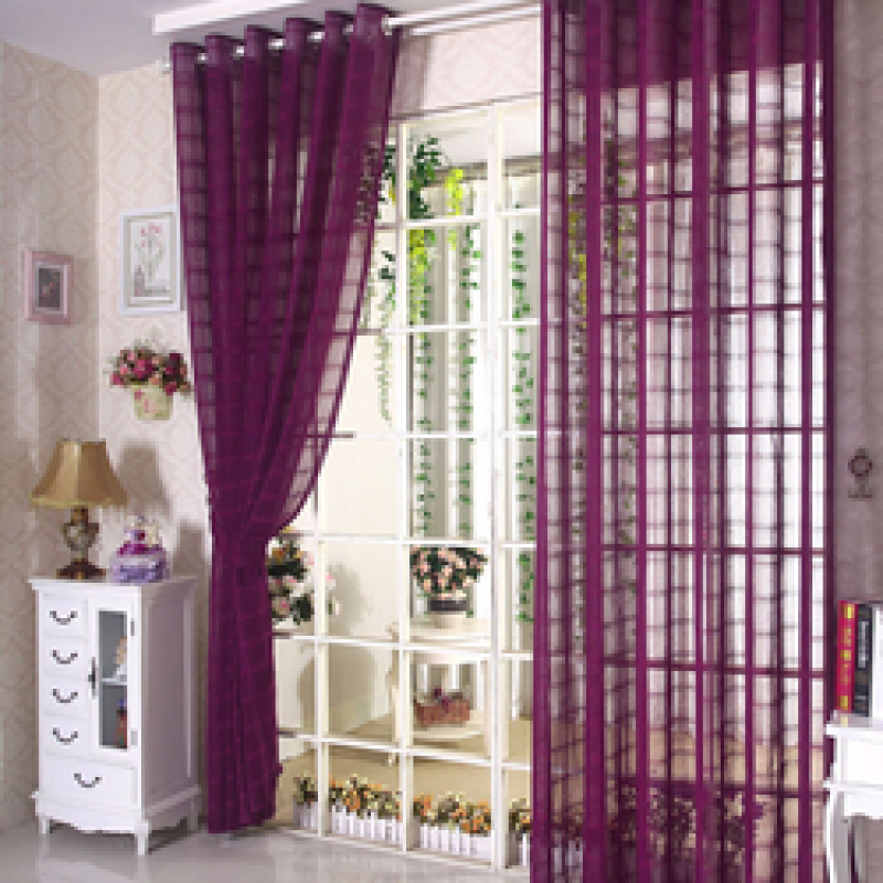 Latest Curtain Fashion Designs Lattice Sheer Cortinas Para Sala, Decorativas Hotel Used Sheer Fabric/