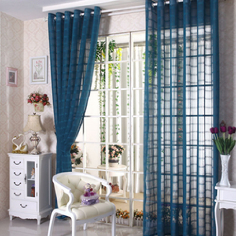 Latest Curtain Fashion Designs Lattice Sheer Cortinas Para Sala, Decorativas Hotel Used Sheer Fabric/