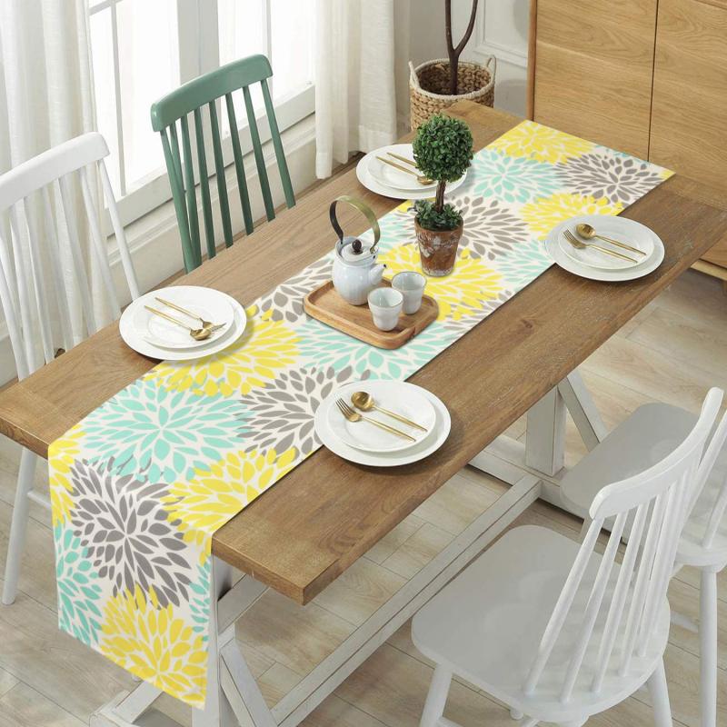 High Quality Rectangle Water-proof Colorful Mexico Style Oil-Proof block print table runner For Wedding Birthday Daily Living