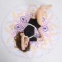 Custom Logo Bohomia Print  Microfiber Beach Towel, Round Quick Dry Tassel Beach Towel#