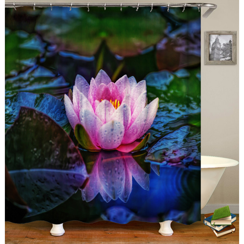 Waterproof Fabric Popular Customized Colorful Polyester Wholesale Shower Curtain/