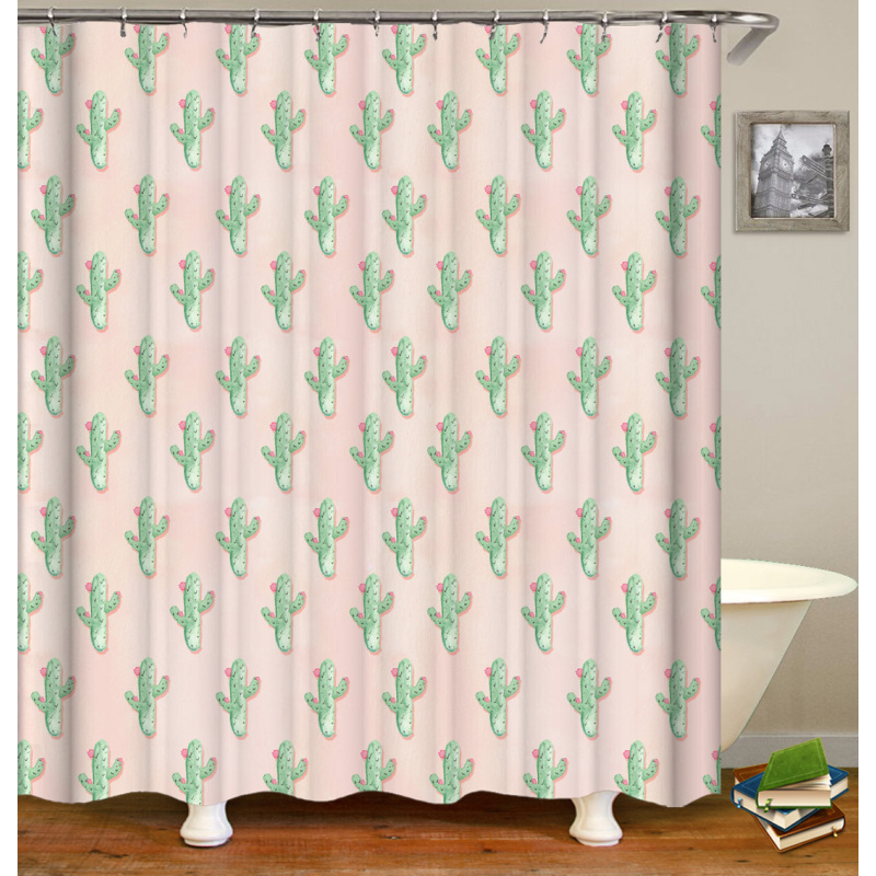 Waterproof Fabric Popular Customized Colorful Polyester Wholesale Shower Curtain/