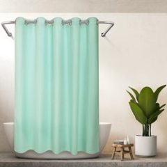 Waffle Shower Curtain, Stripes Shower Curtain for Bathroom, Hotel Matt Waffle Weave Shower Curtain/