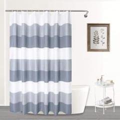 Waffle Shower Curtain, Stripes Shower Curtain for Bathroom, Hotel Matt Waffle Weave Shower Curtain/