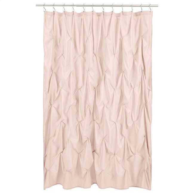 2021 Best Selling Solid Color  Pinched Pleat Bathroom Shower Curtain For Water Proof Shower Curtain/