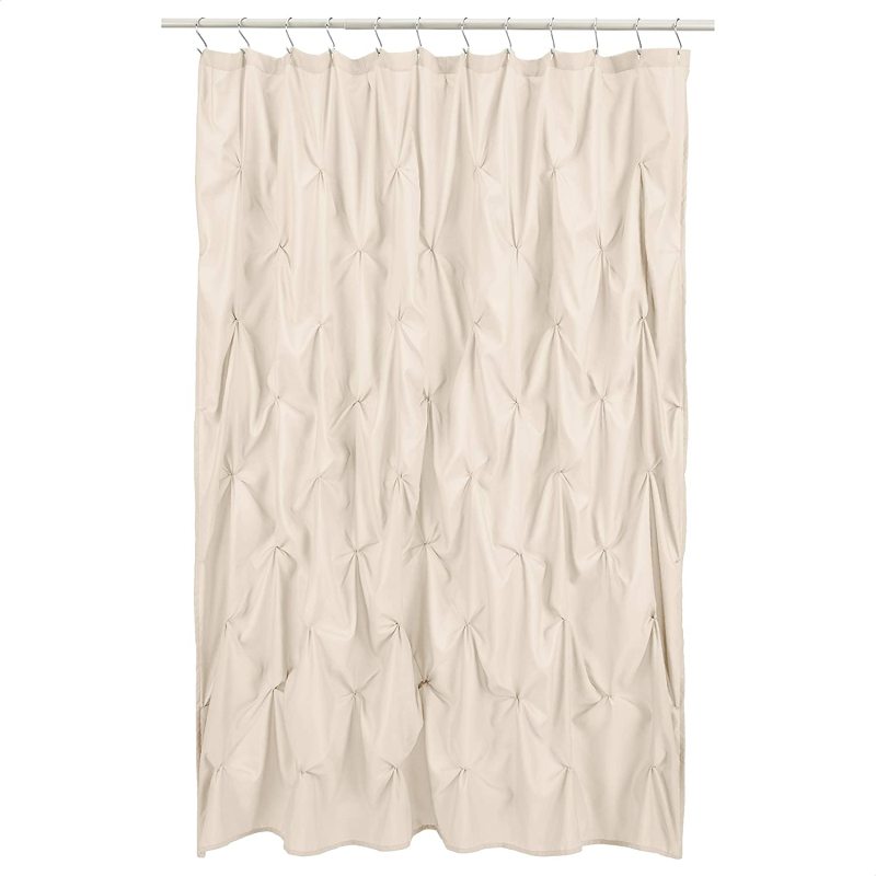 2021 Best Selling Solid Color  Pinched Pleat Bathroom Shower Curtain For Water Proof Shower Curtain/