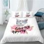 Cute Cat And Dog 4 Pcs 3D Bedding Set, 4Pc King Size Polyester Bedding Set/